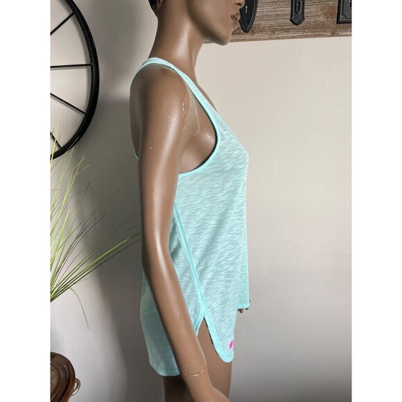 LILLY PULITIZER Luxletic Aqua Sleeveless Racerback Tank Top With Keyhole Design - Picture 4 of 8